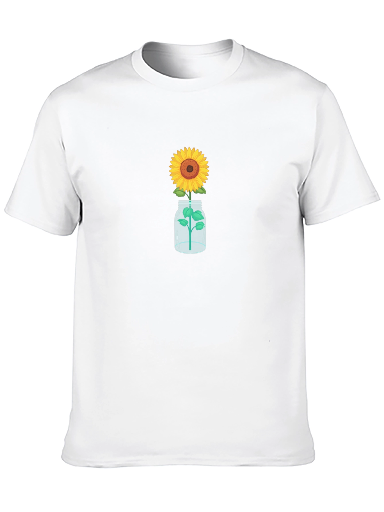 Sunflower in Jar Graphic Tee - Black