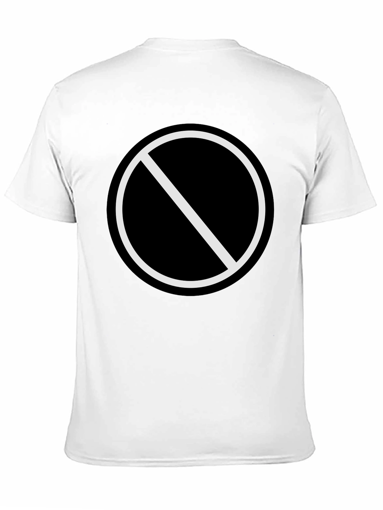 Black T-Shirt with No Symbol Graphic Print