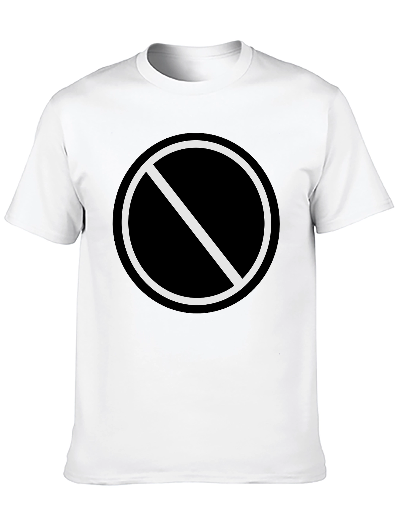 Black T-Shirt with No Symbol Graphic Print