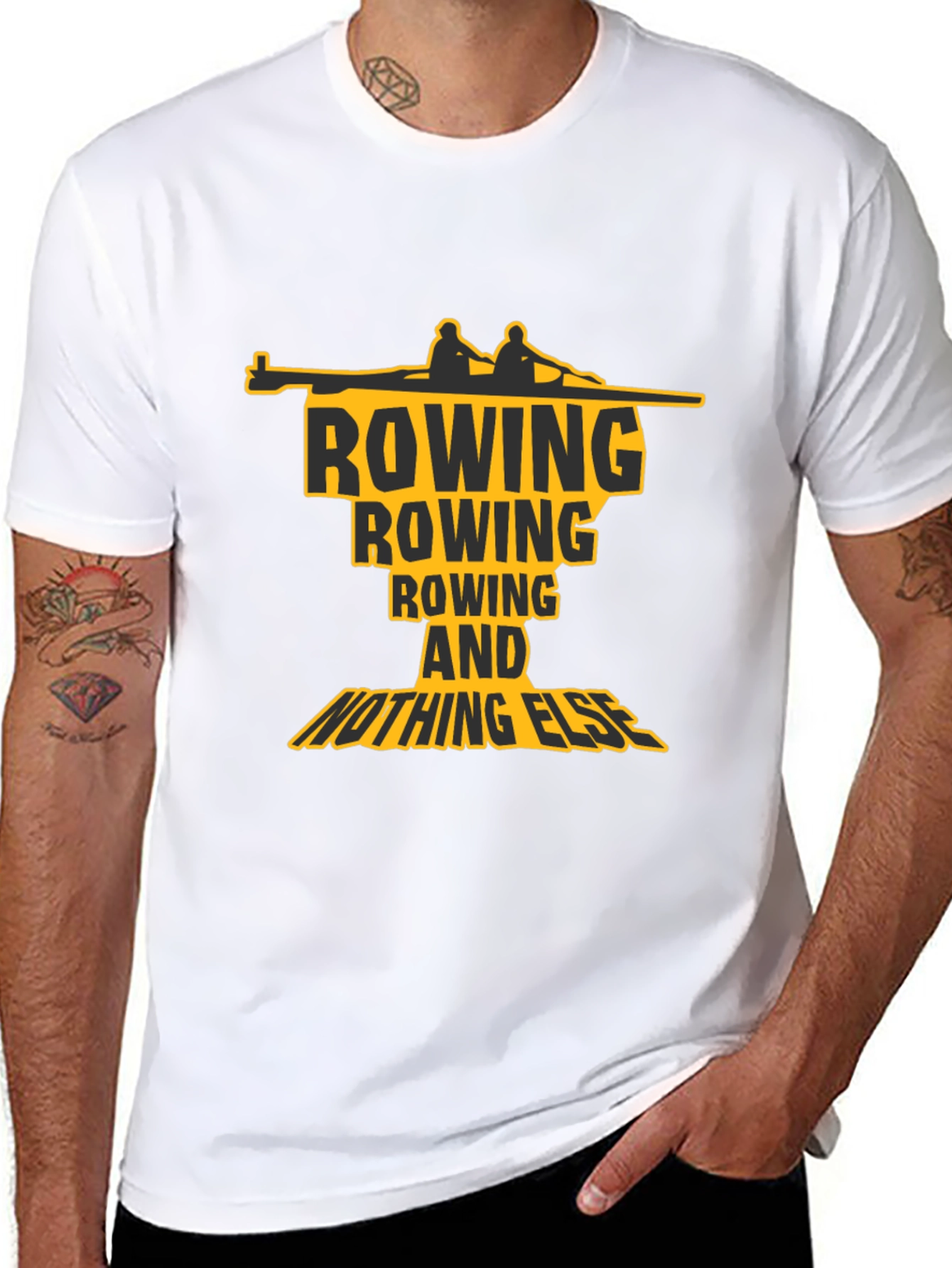 Rowing T-Shirt: Rowing and Nothing Else Graphic Tee