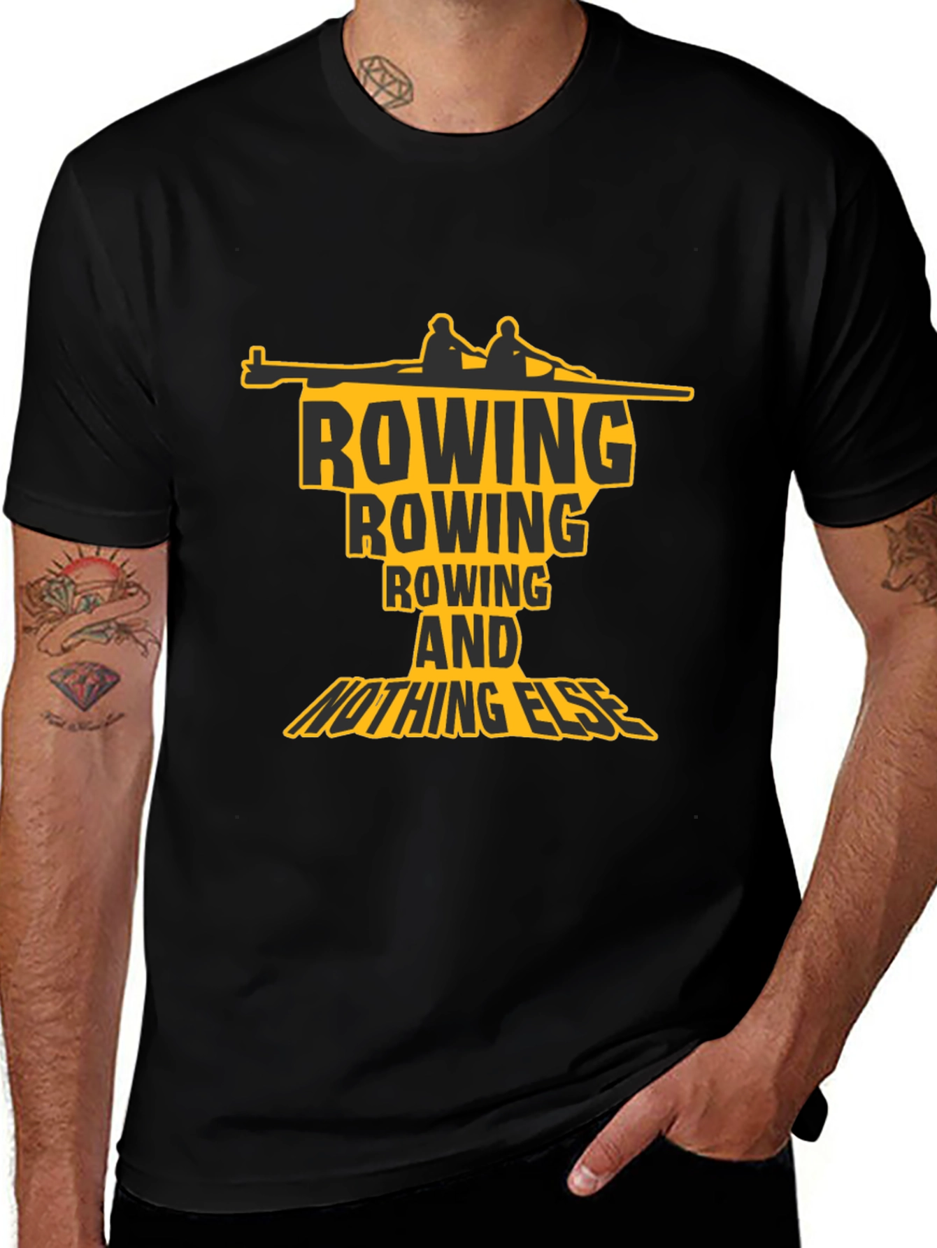 Rowing T-Shirt: Rowing and Nothing Else Graphic Tee