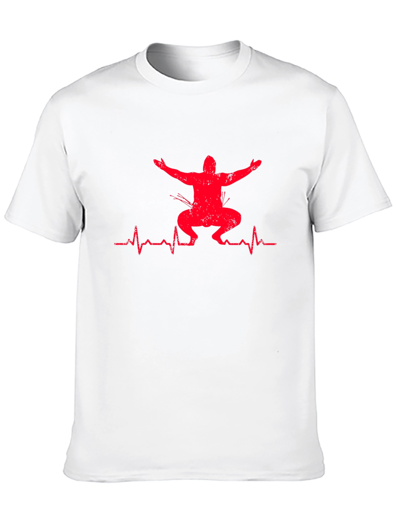 Squat Heartbeat Graphic T-Shirt - Fitness Apparel