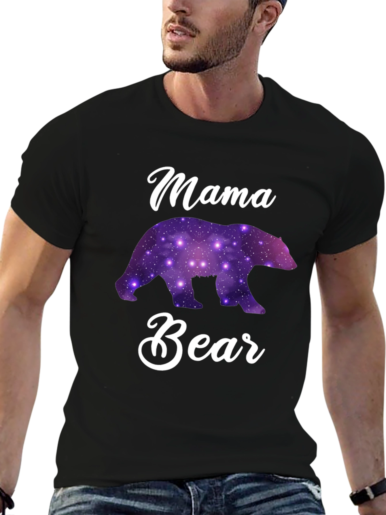 Mama Bear Galaxy Print T-Shirt - Unisex