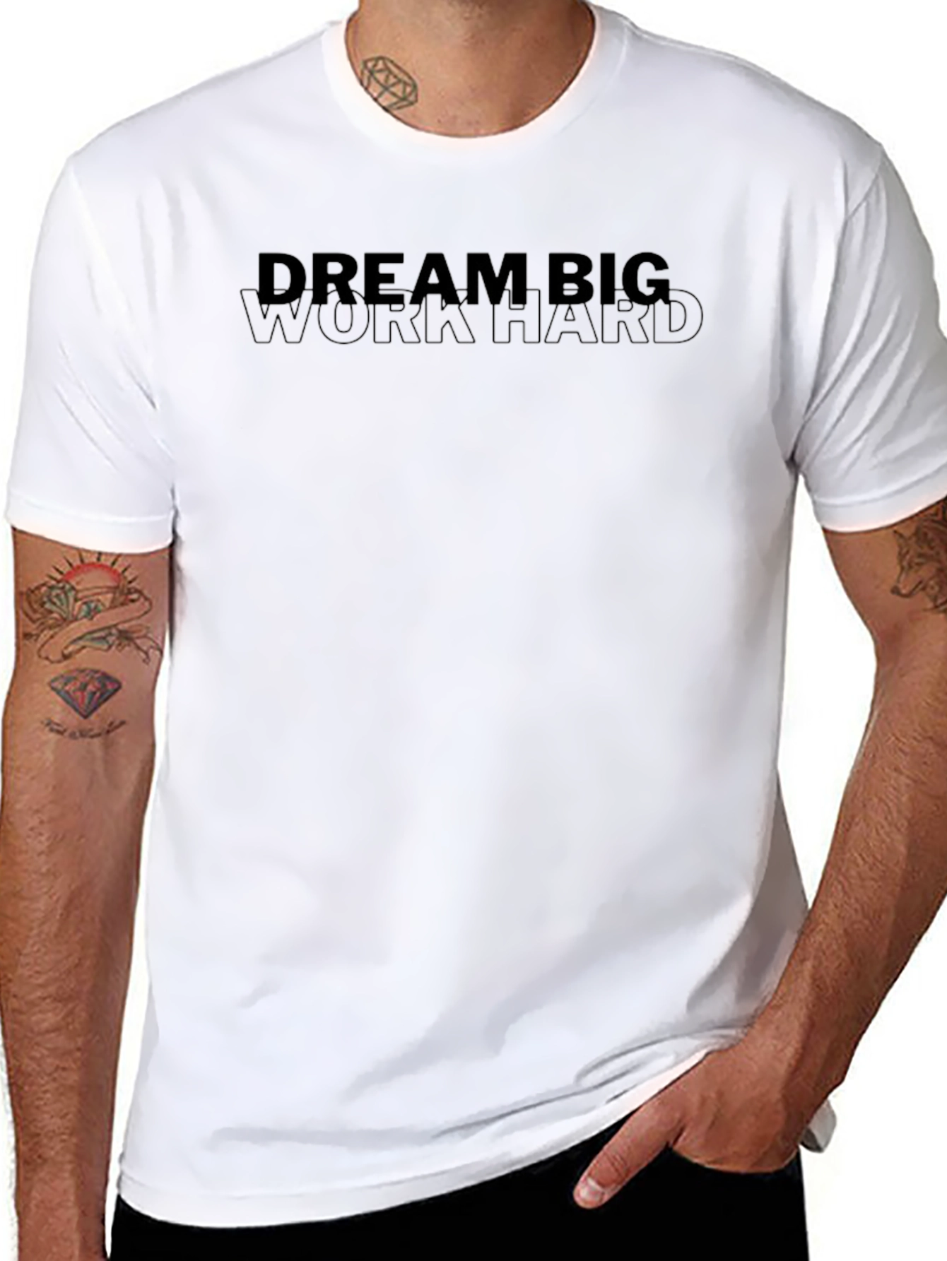 Dream Big Work Hard T-Shirt - Black