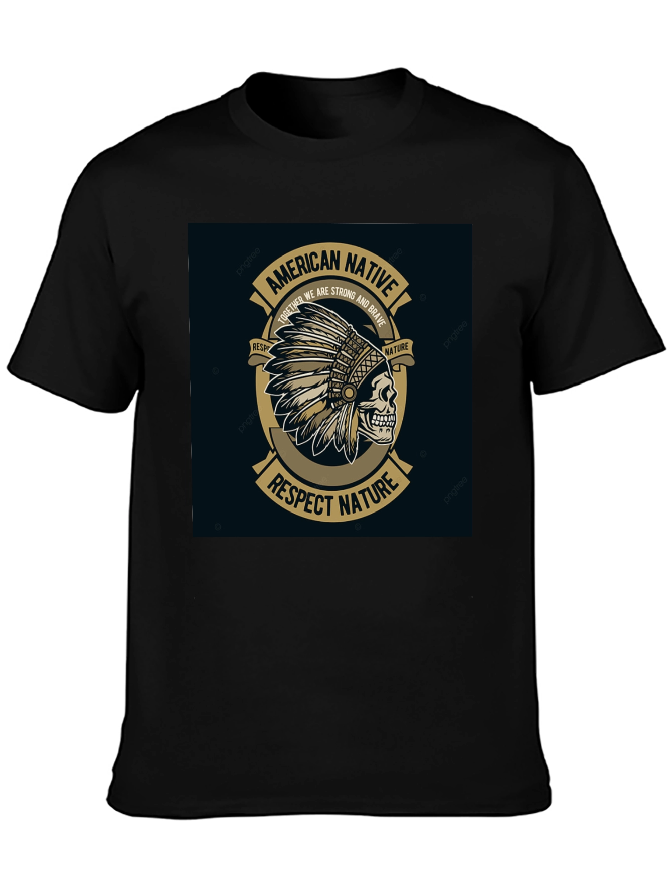 American Native Respect Nature Graphic T-Shirt