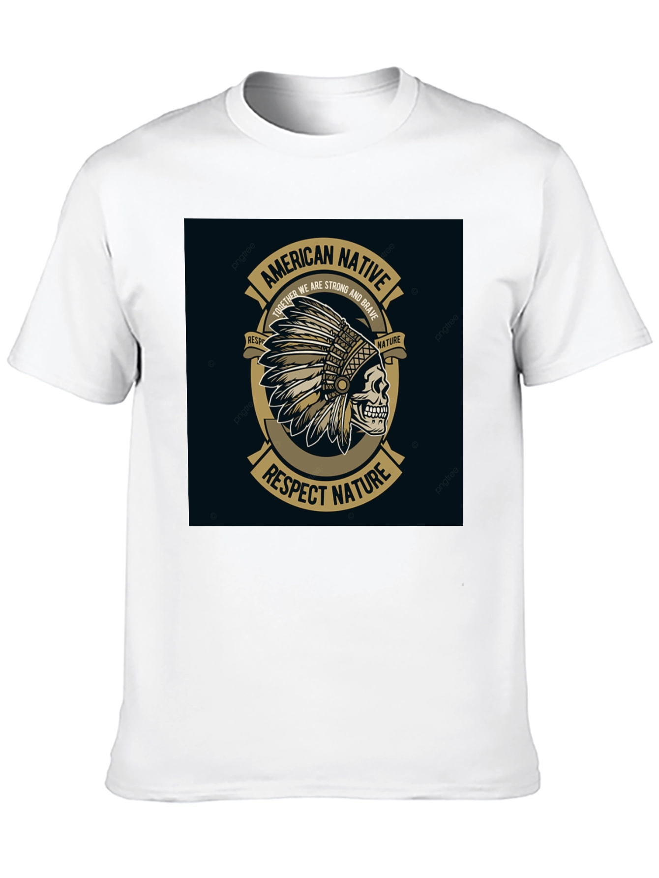 American Native Respect Nature Graphic T-Shirt
