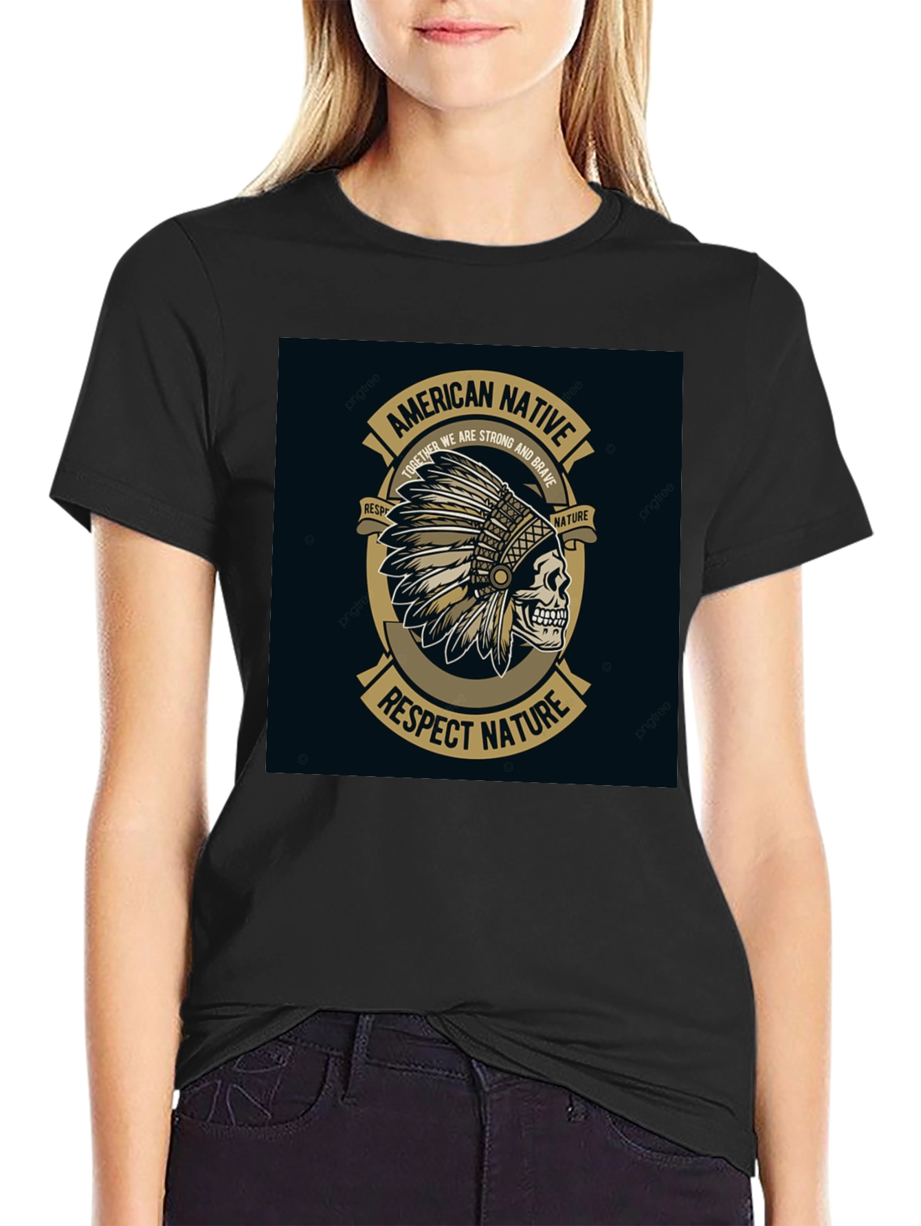 American Native Respect Nature Graphic T-Shirt