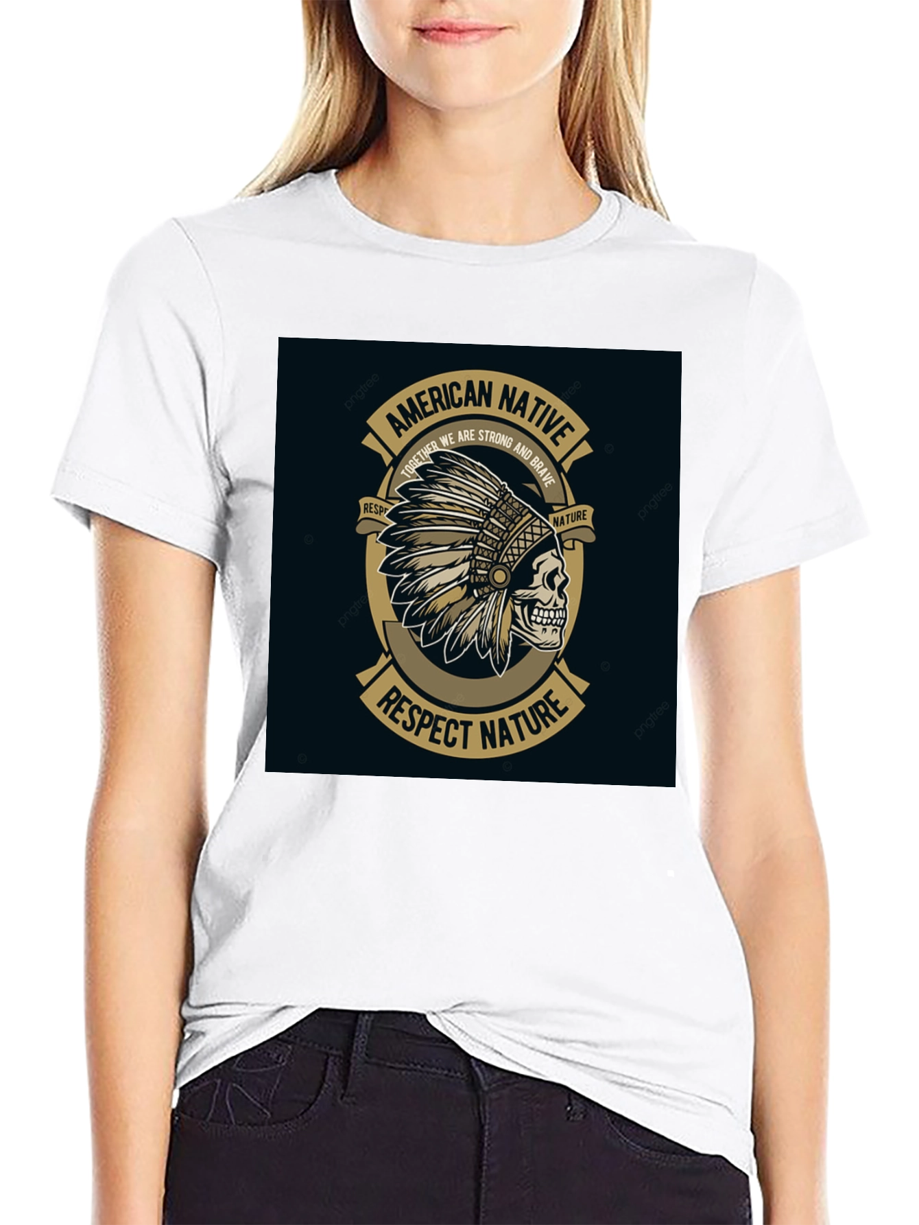 American Native Respect Nature Graphic T-Shirt