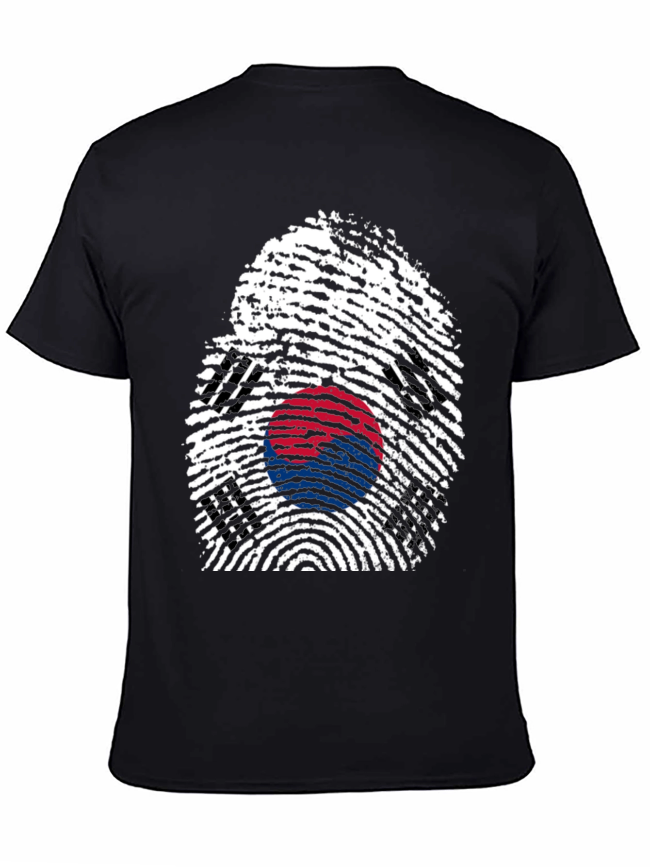 South Korea Flag Fingerprint Graphic T-Shirt