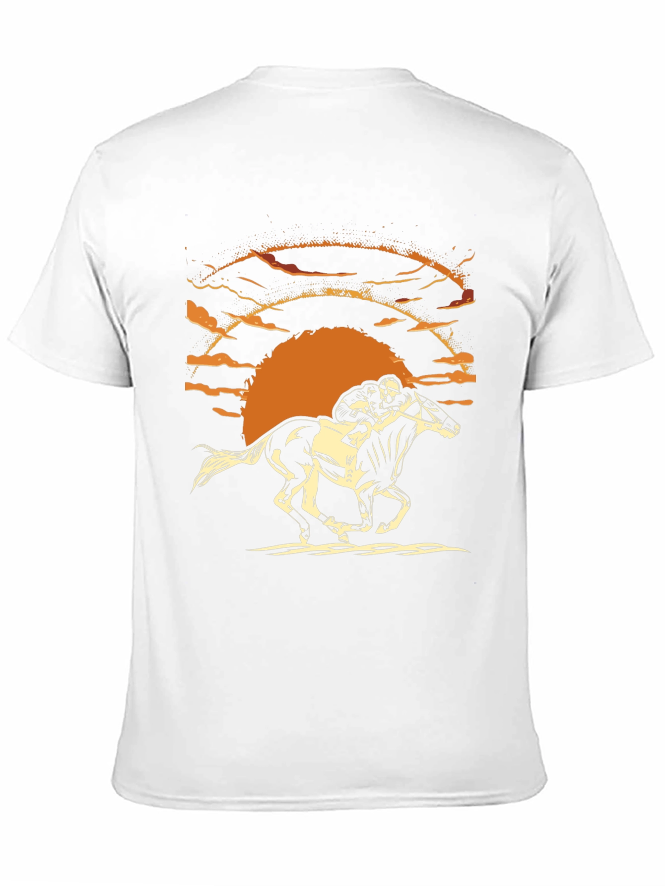 Horse Racing Sunset Graphic Tee