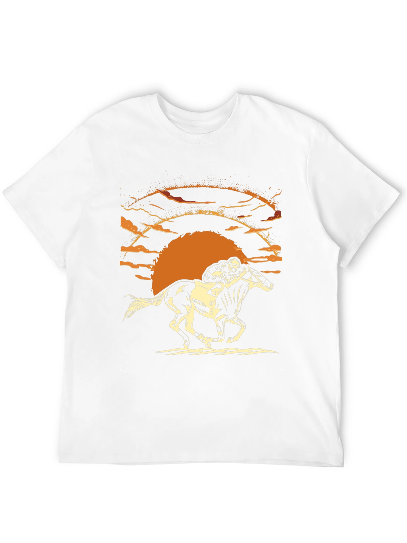 Horse Racing Sunset Graphic Tee