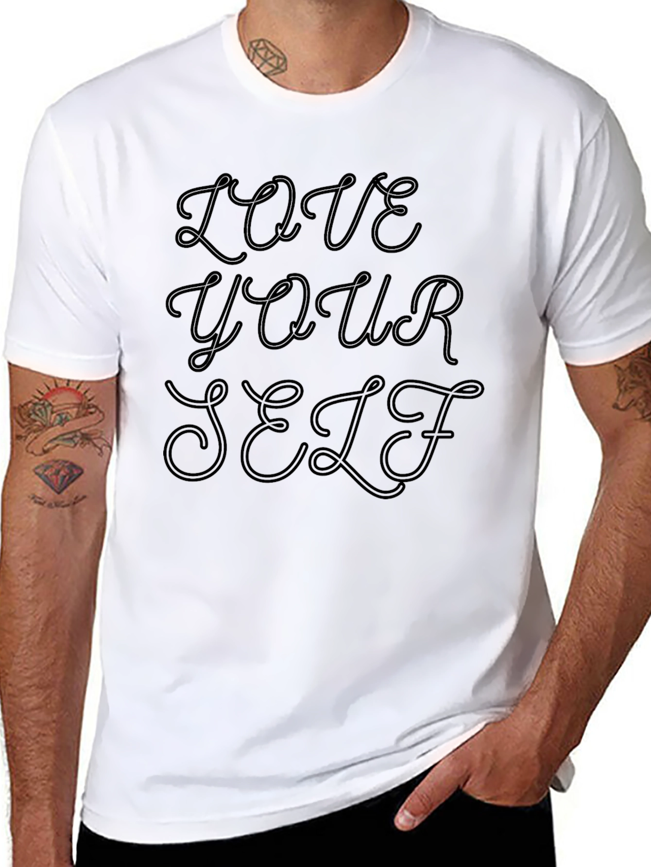 Love Yourself Black Graphic Tee