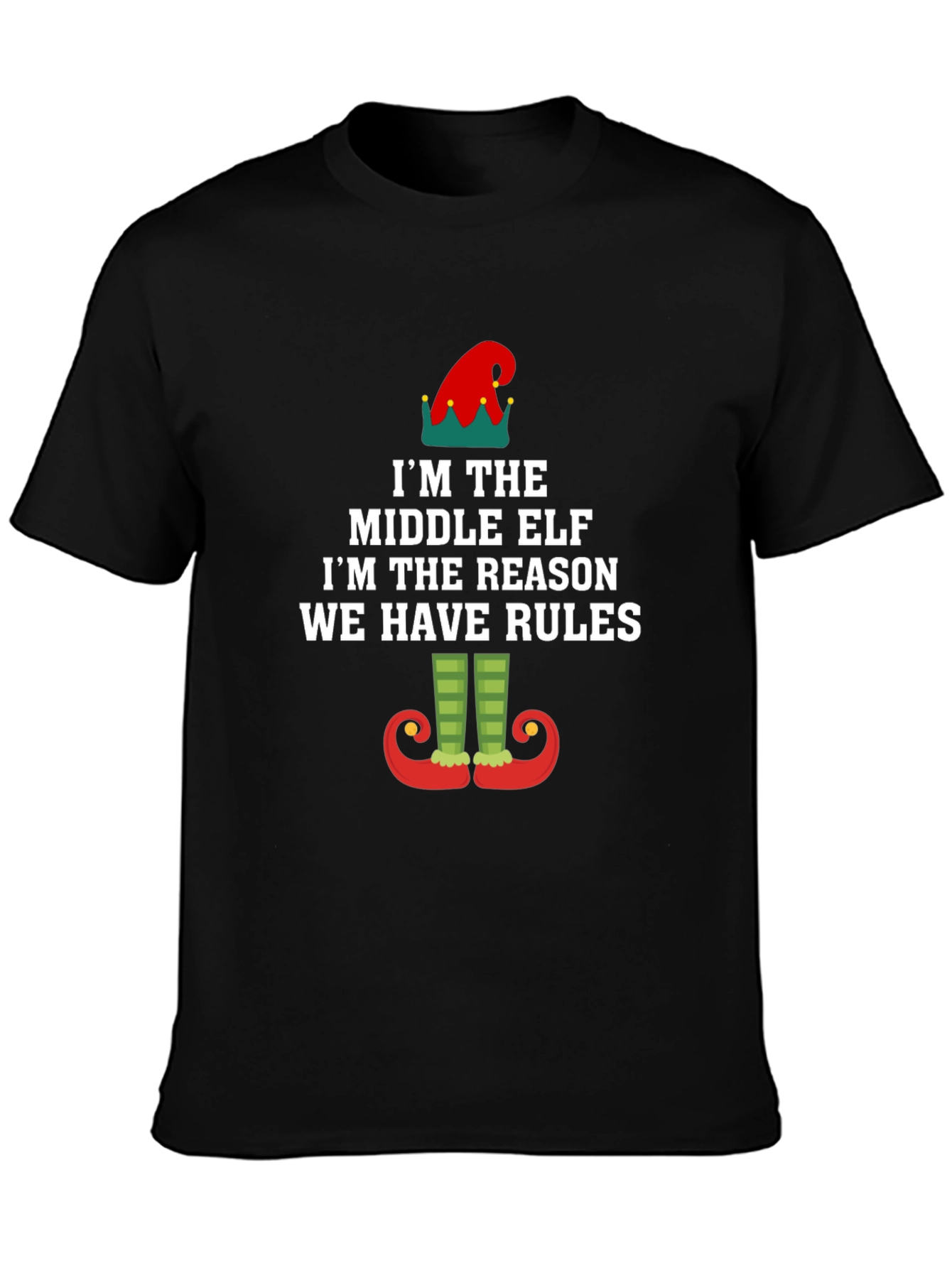Middle Elf Rules T-Shirt - Funny Holiday Apparel