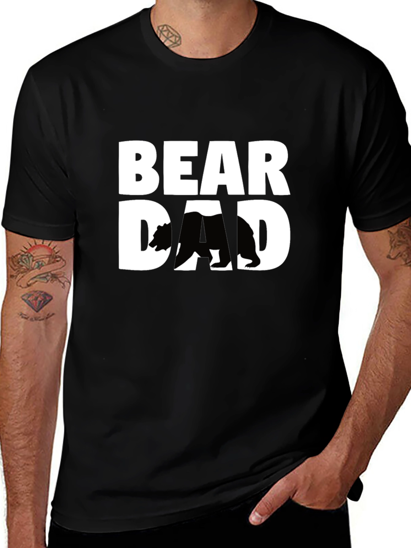 Bear Dad Graphic T-Shirt - Fathers Day Gift