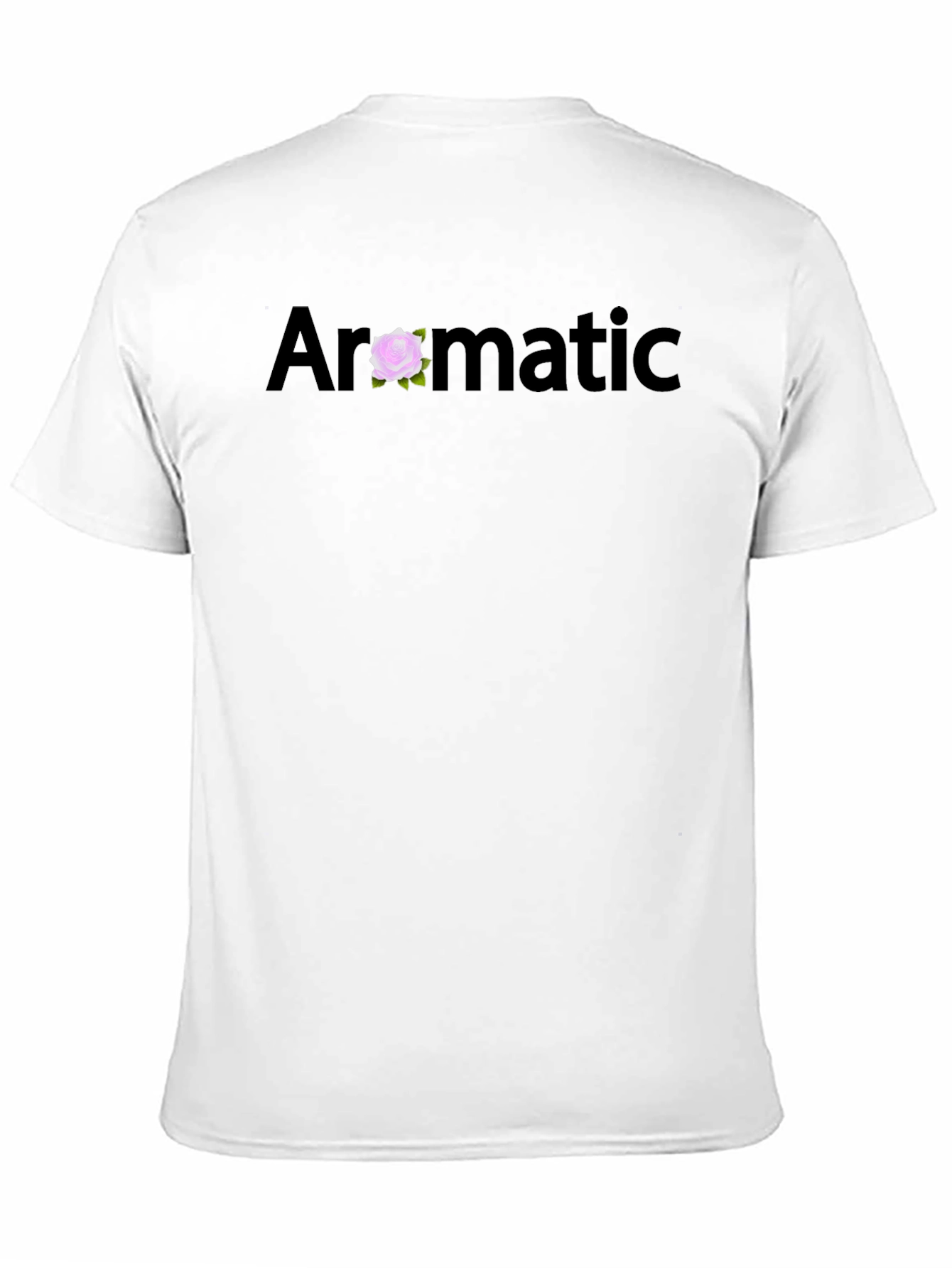Aromatic Black T-Shirt with Floral Accent