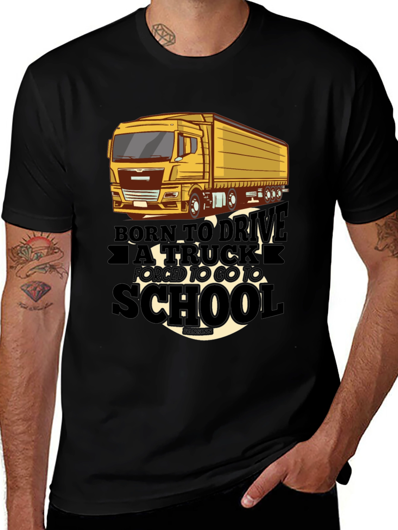 Born to Drive Truck T-Shirt - Black