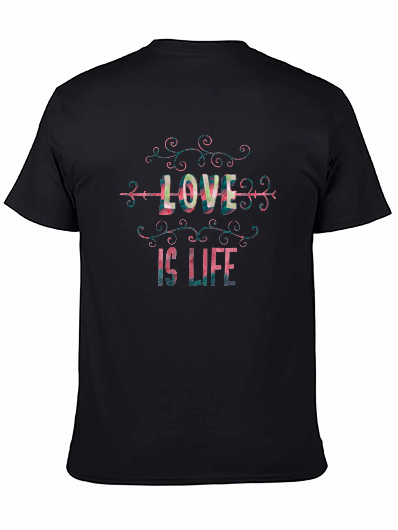 Love is Life Graphic T-Shirt - Stylish Black Tee