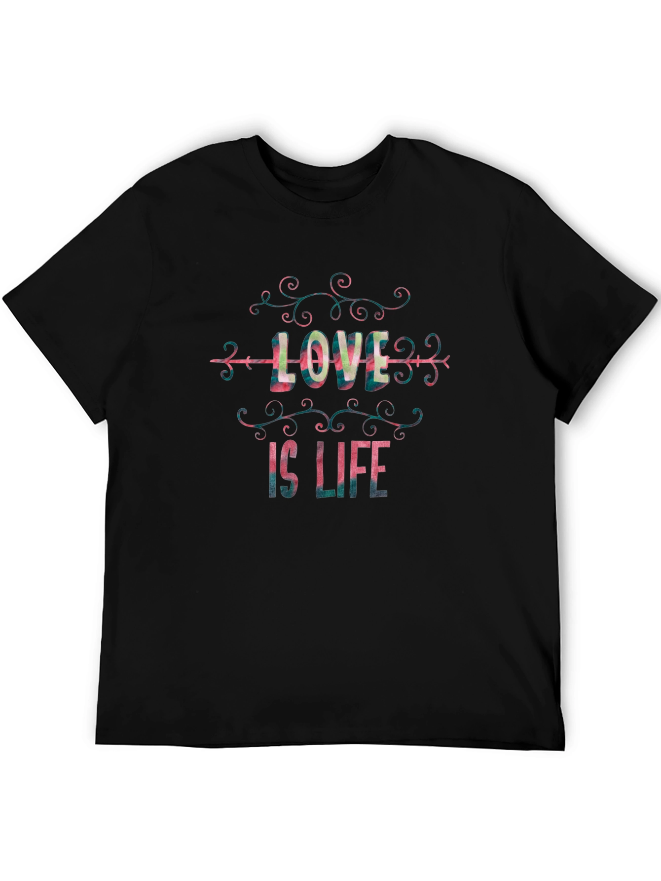 Love is Life Graphic T-Shirt - Stylish Black Tee