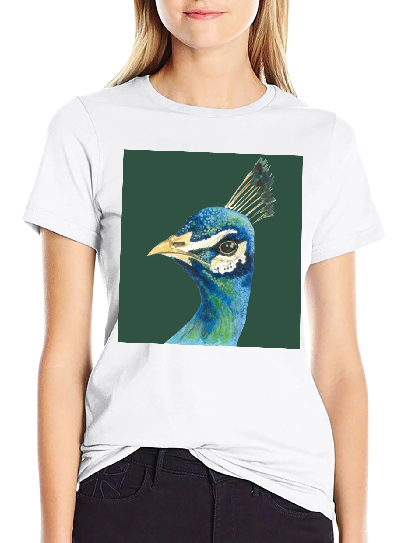 Peacock Graphic Tee - Mens Black T-Shirt