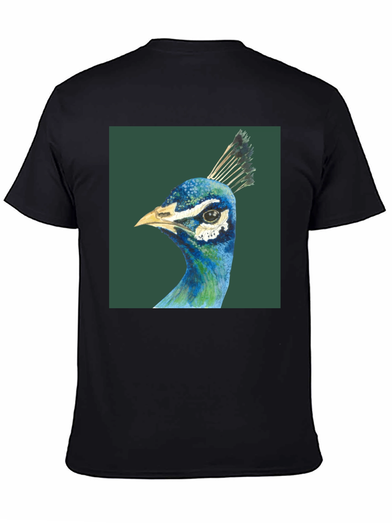 Peacock Graphic Tee - Mens Black T-Shirt