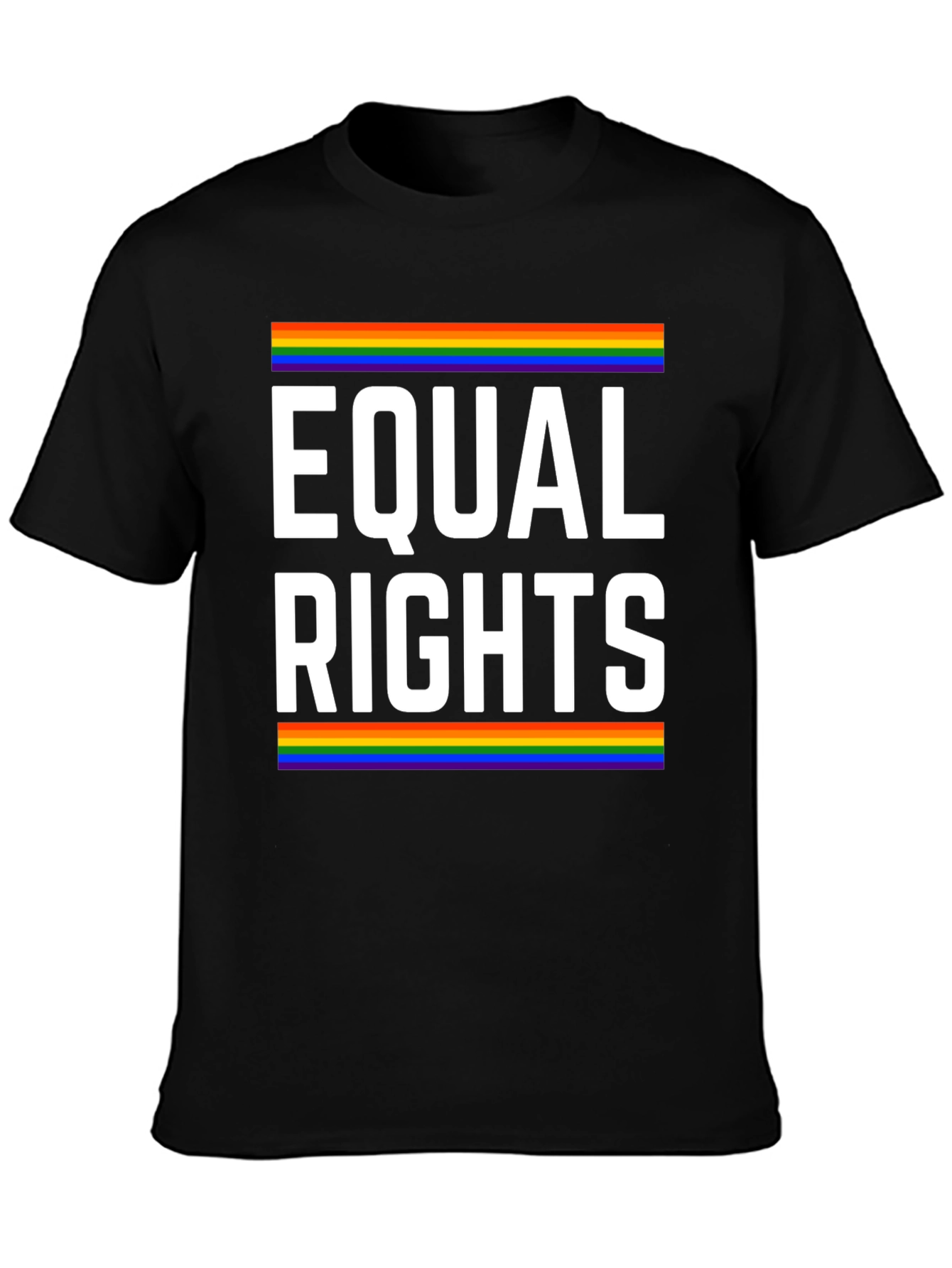 Equal Rights Pride T-Shirt - LGBTQ+ Rainbow Design