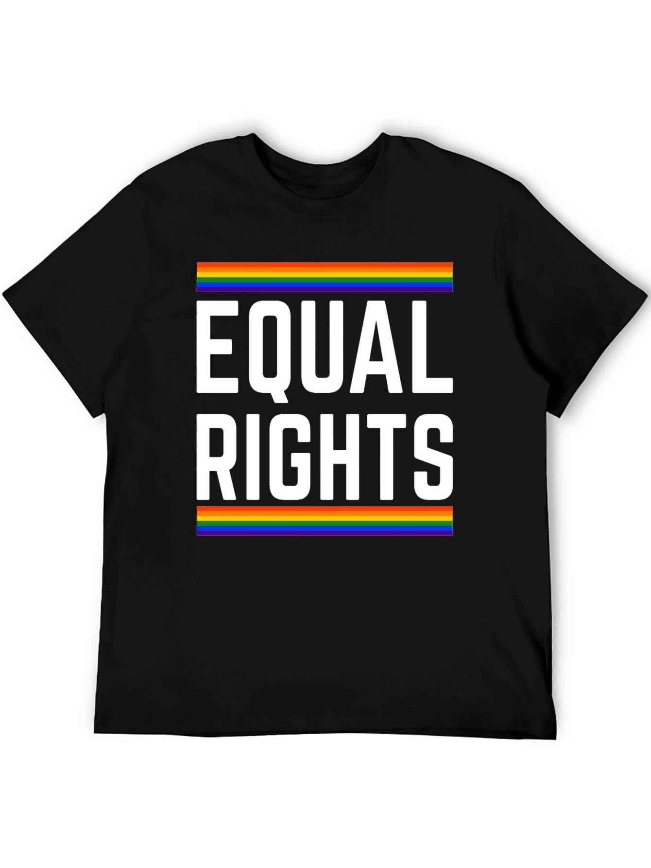 Equal Rights Pride T-Shirt - LGBTQ+ Rainbow Design