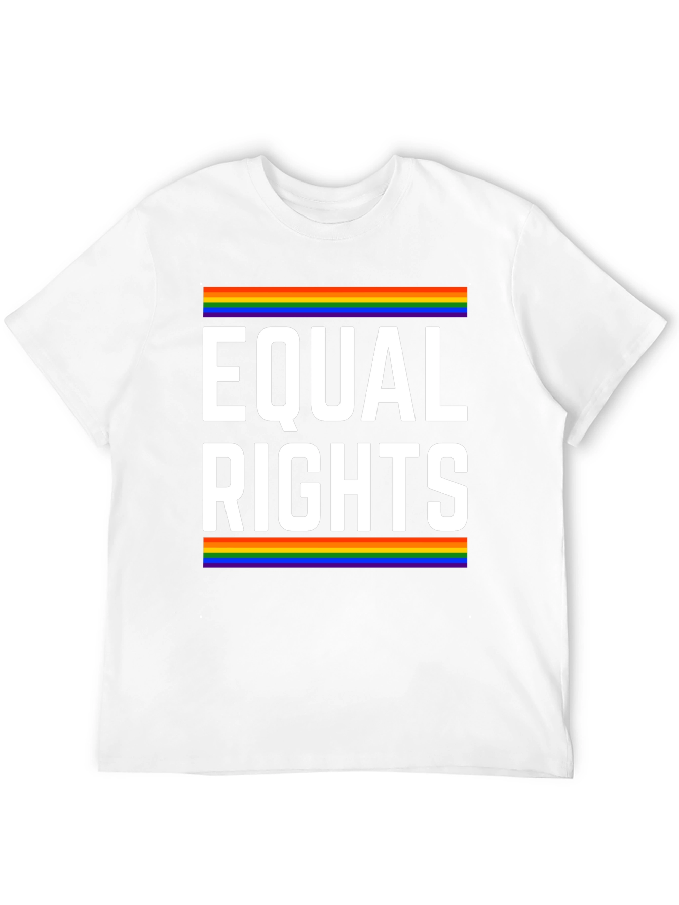 Equal Rights Pride T-Shirt - LGBTQ+ Rainbow Design