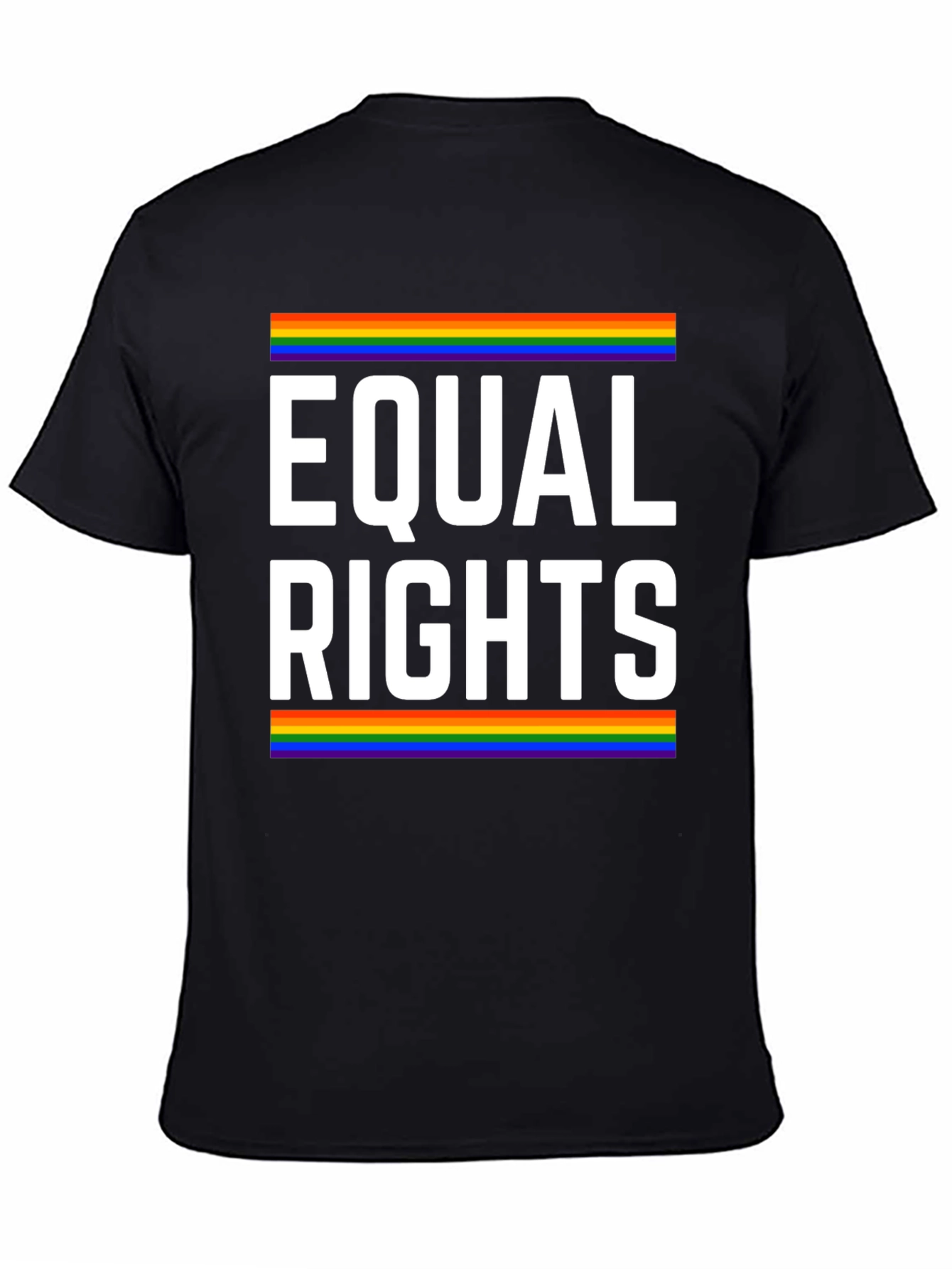 Equal Rights Pride T-Shirt - LGBTQ+ Rainbow Design