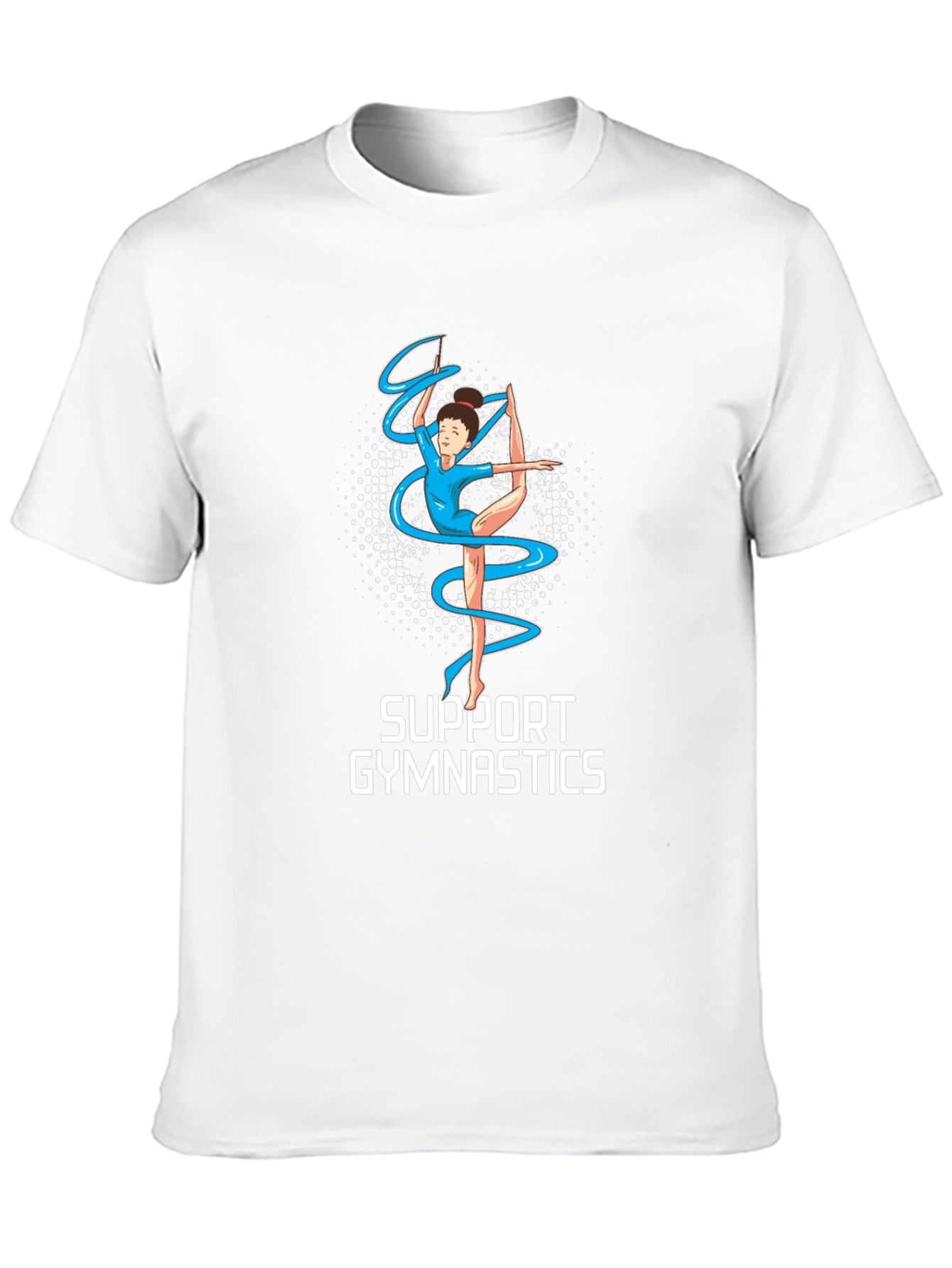 Support Gymnastics T-Shirt - Gymnastics Ribbon Graphic Tee