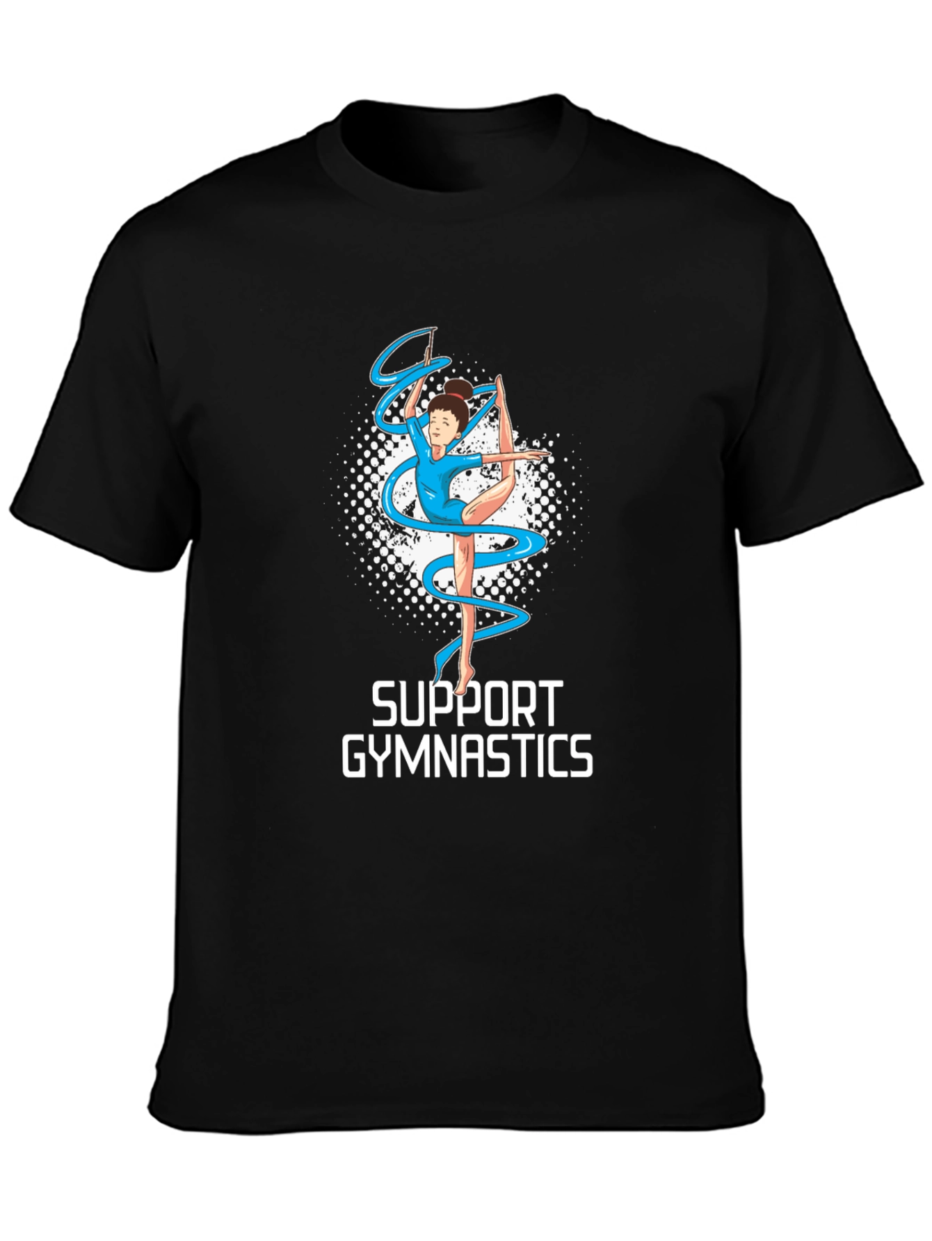 Support Gymnastics T-Shirt - Gymnastics Ribbon Graphic Tee