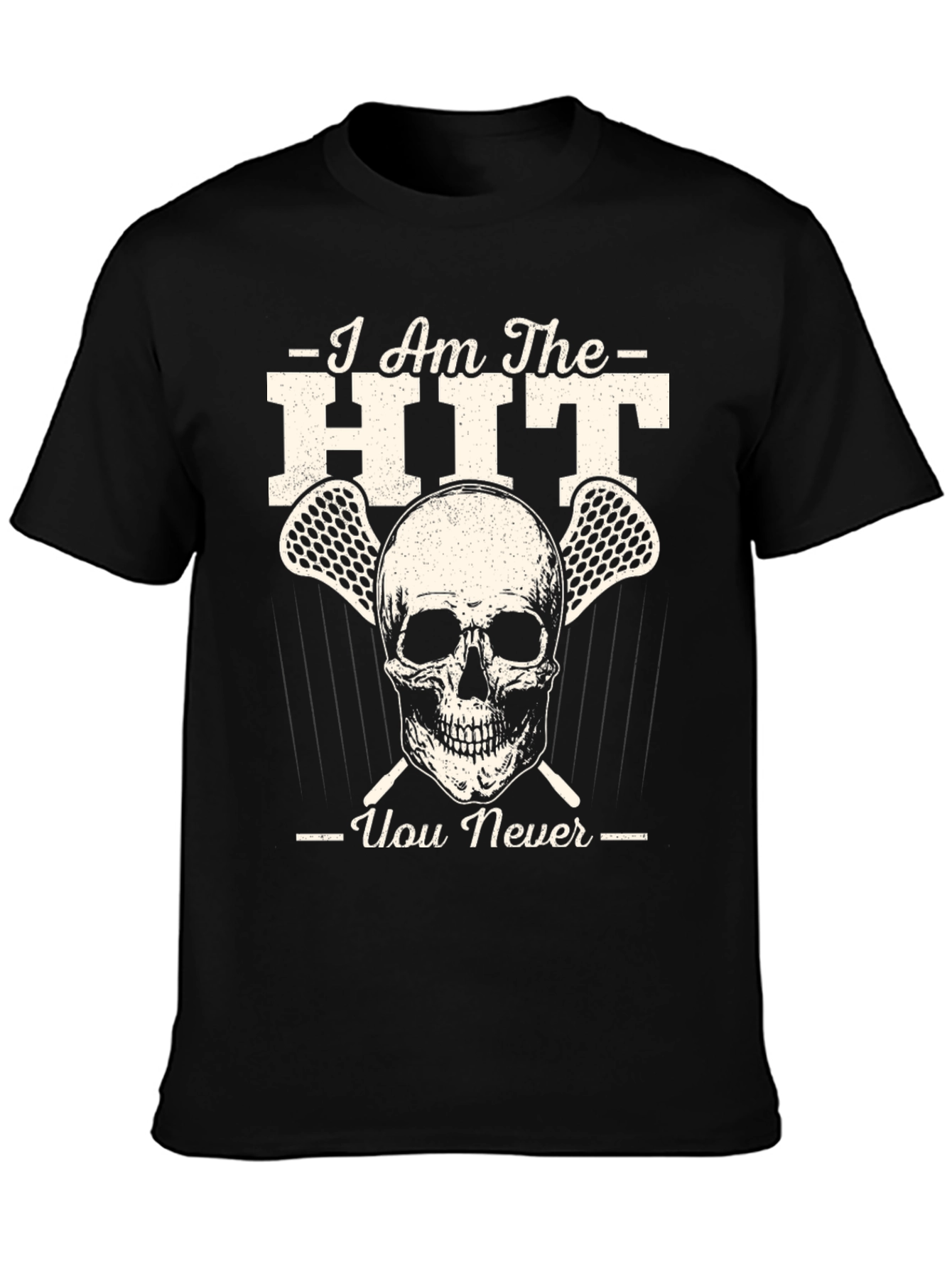 Lacrosse Skull Graphic T-Shirt