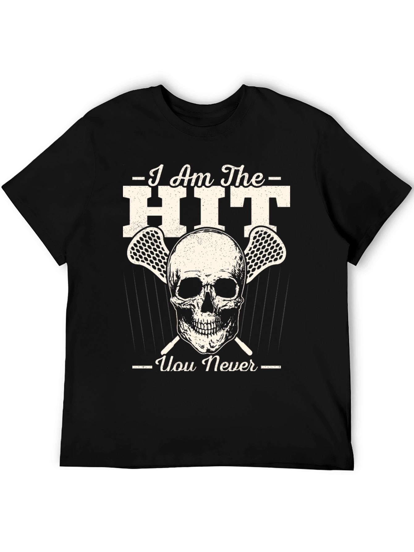 Lacrosse Skull Graphic T-Shirt