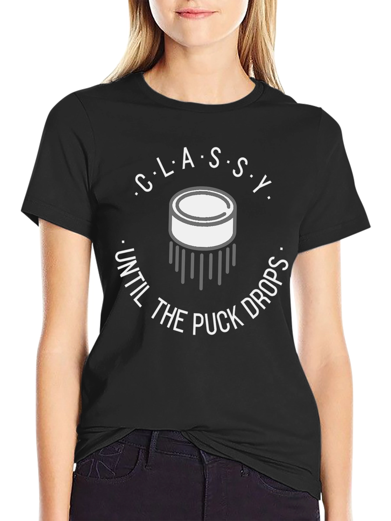 Classy Until the Puck Drops Graphic Tee