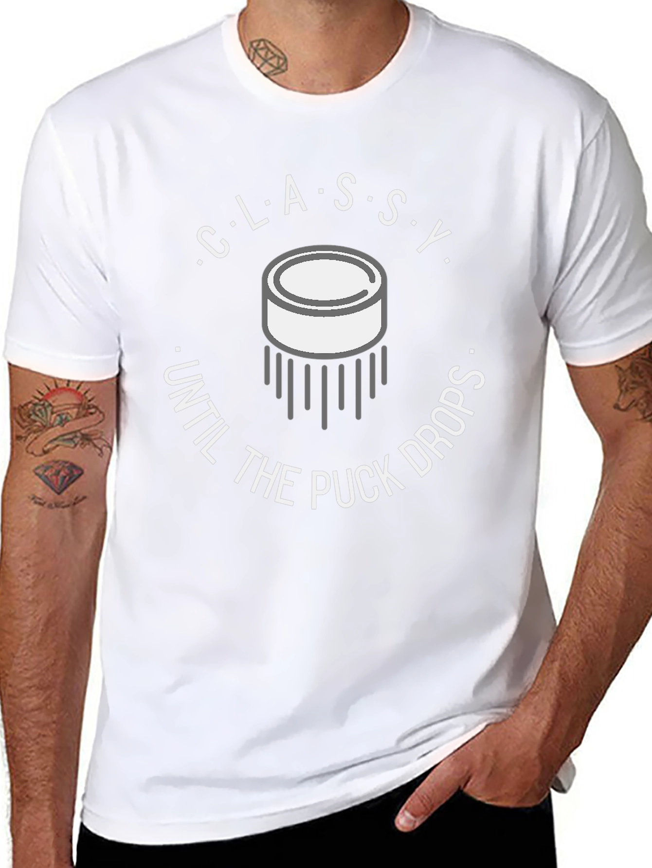 Classy Until the Puck Drops Graphic Tee
