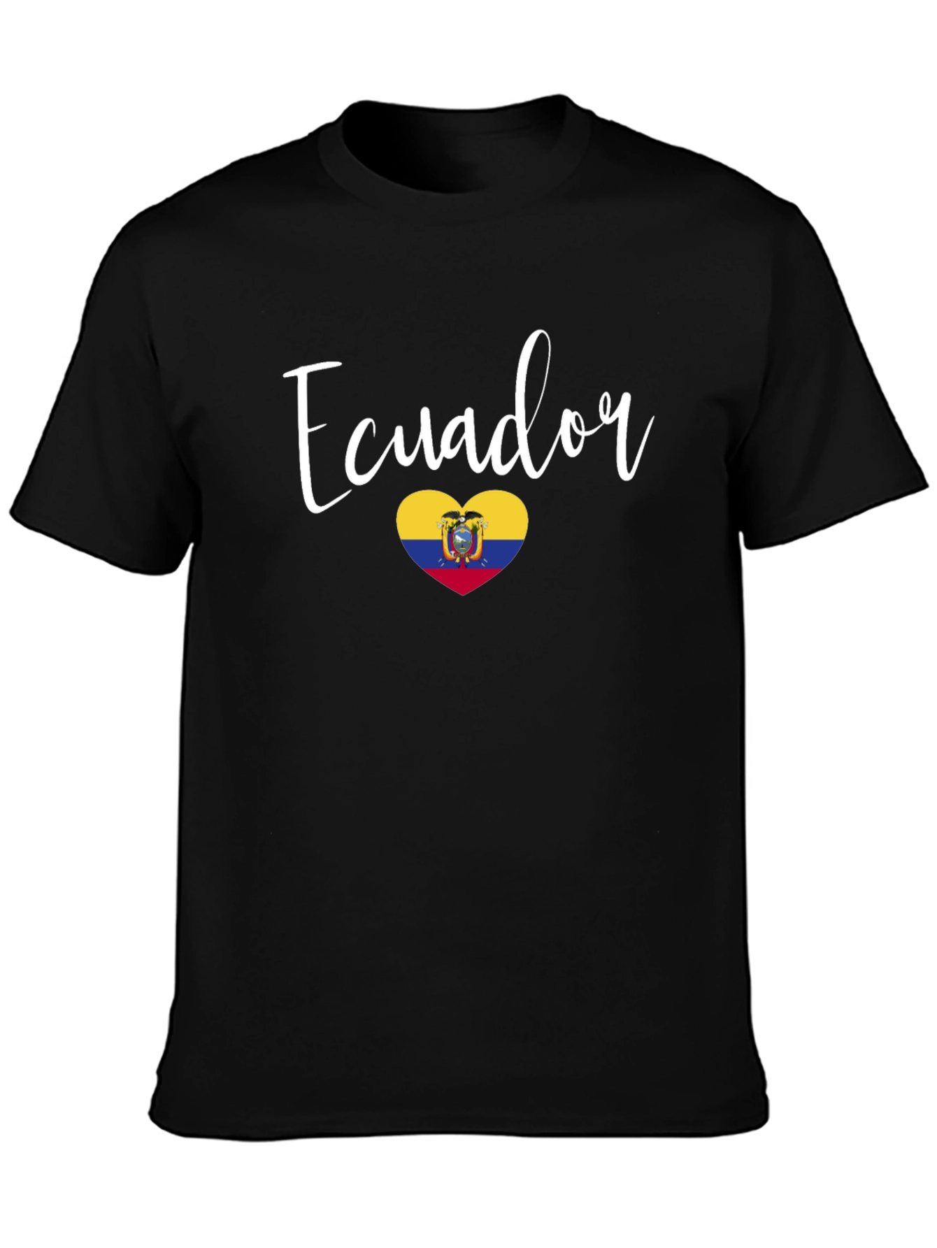 Ecuador Heart Flag Graphic Tee - Stylish Pride!