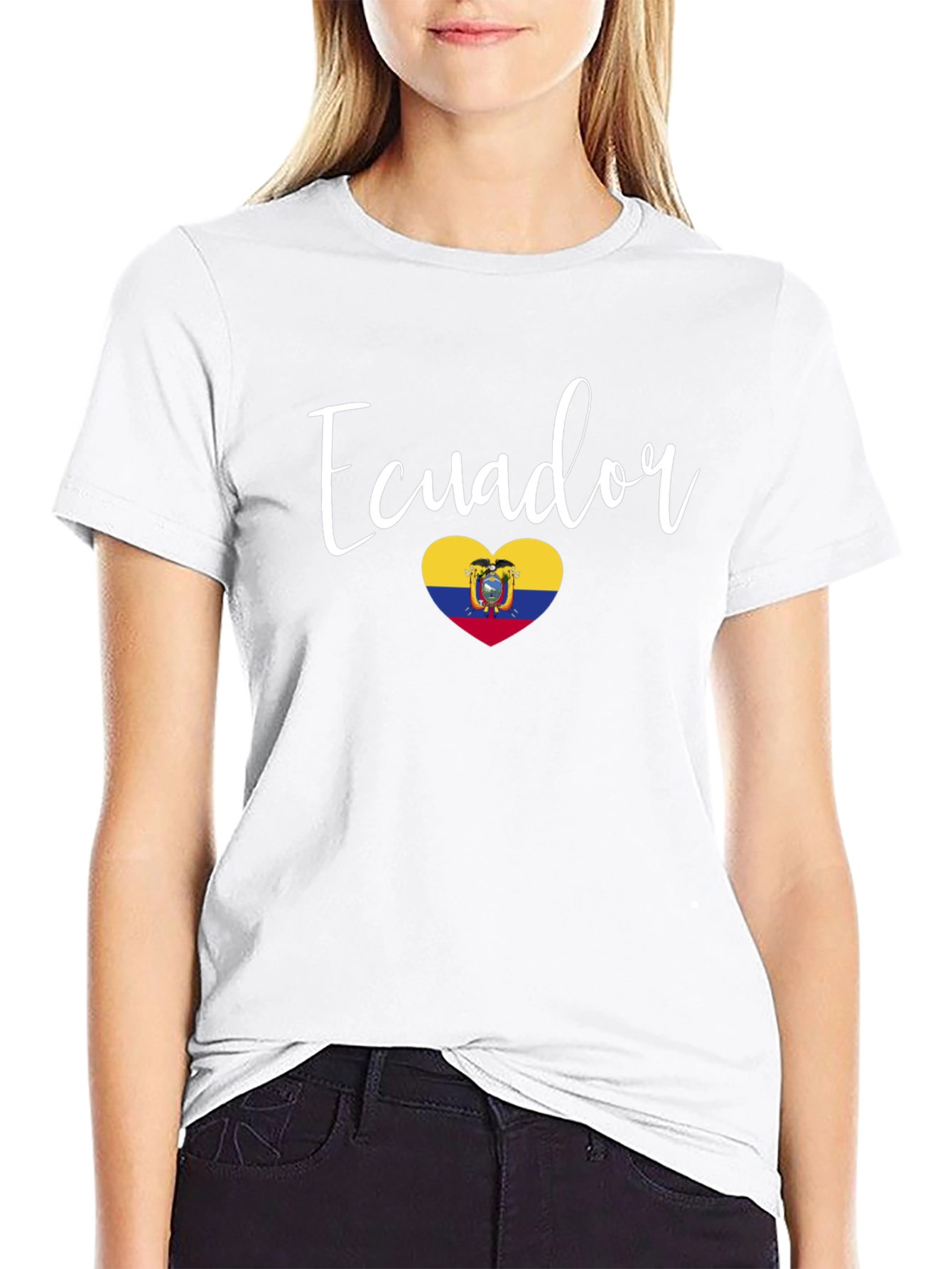 Ecuador Heart Flag Graphic Tee - Stylish Pride!