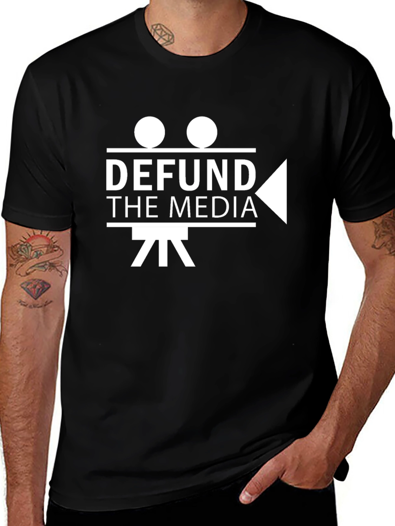 Defund The Media Graphic Tee