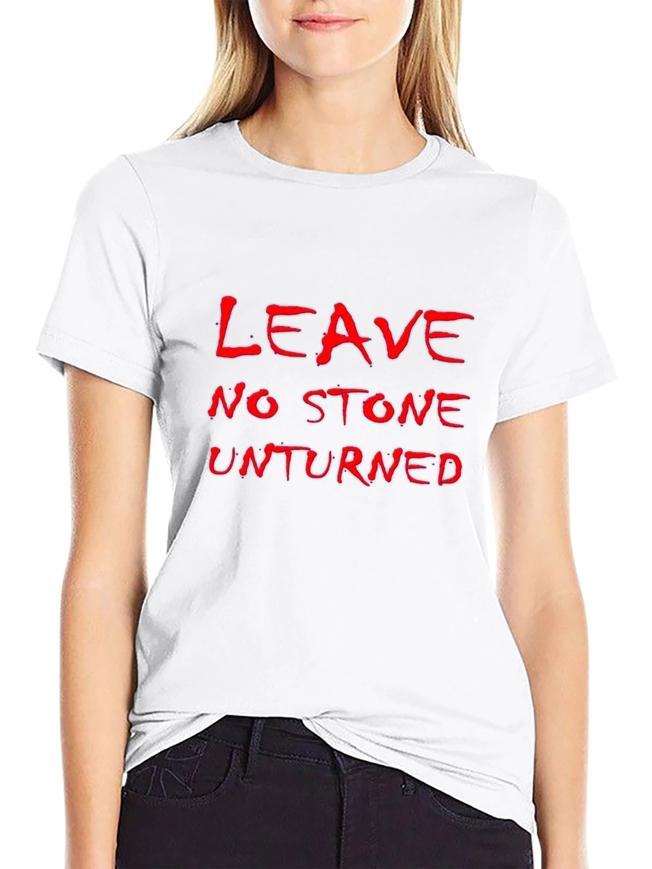 Leave No Stone Unturned Black T-Shirt
