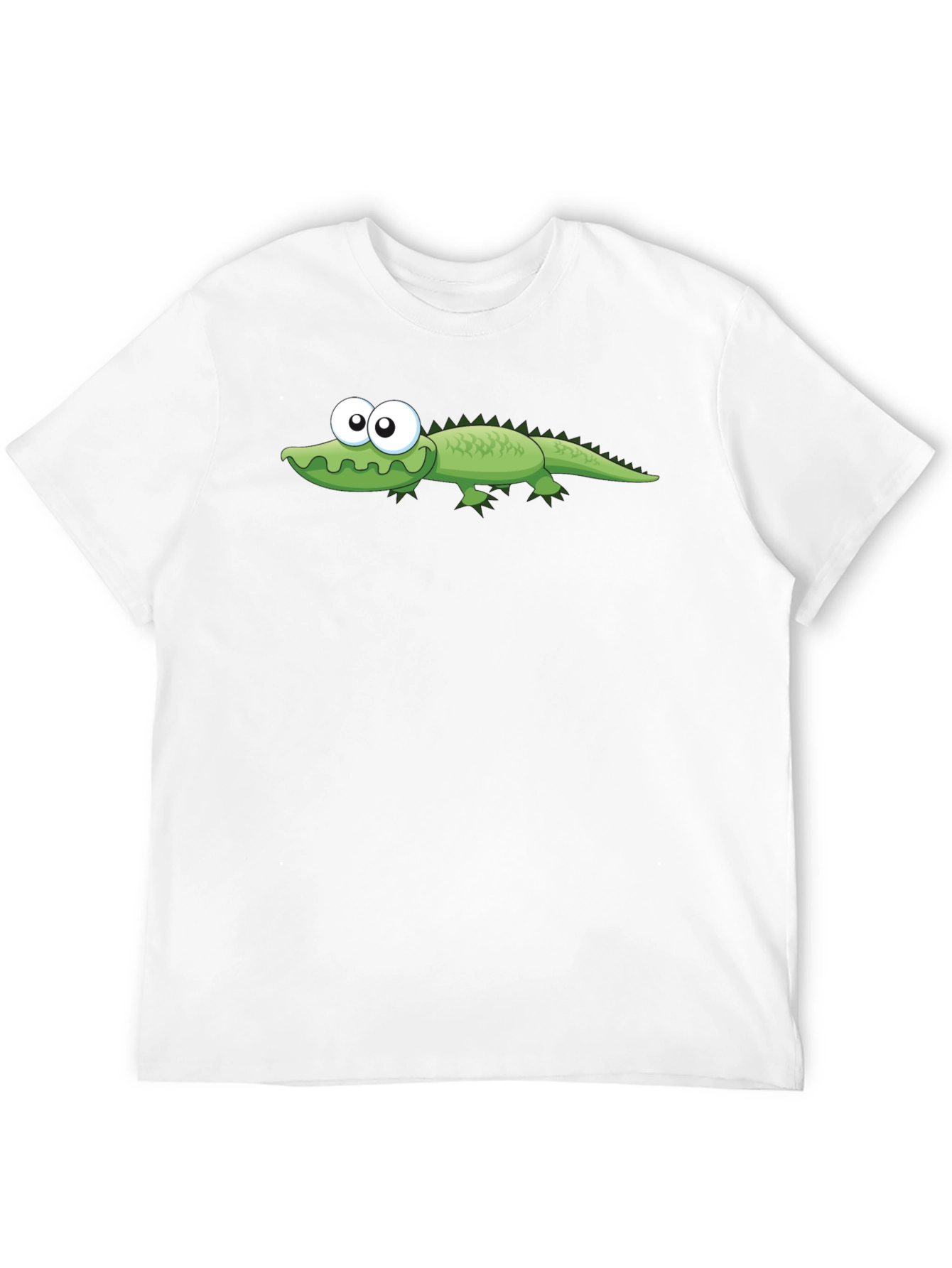 Cartoon Alligator Graphic T-Shirt - Black