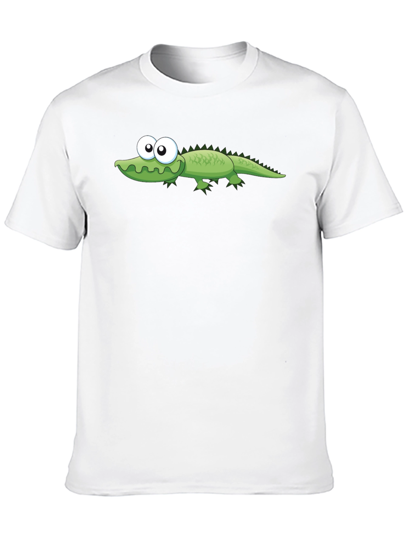Cartoon Alligator Graphic T-Shirt - Black