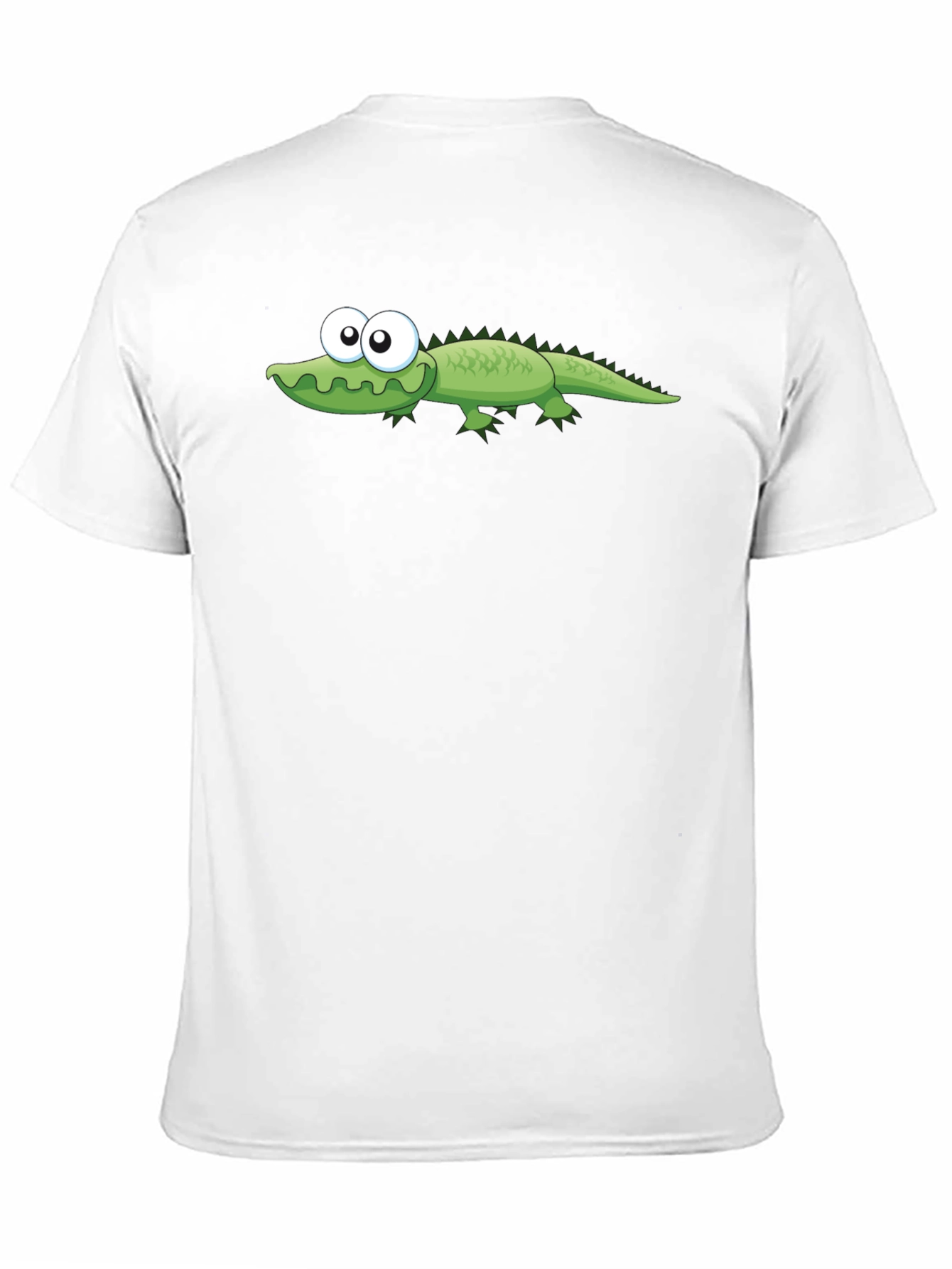 Cartoon Alligator Graphic T-Shirt - Black
