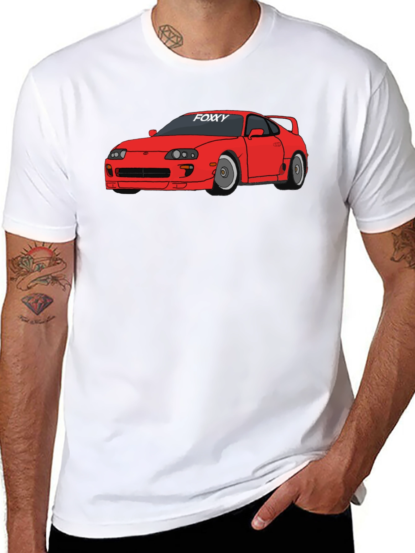 Foxy Car Graphic Tee -  Modern Style