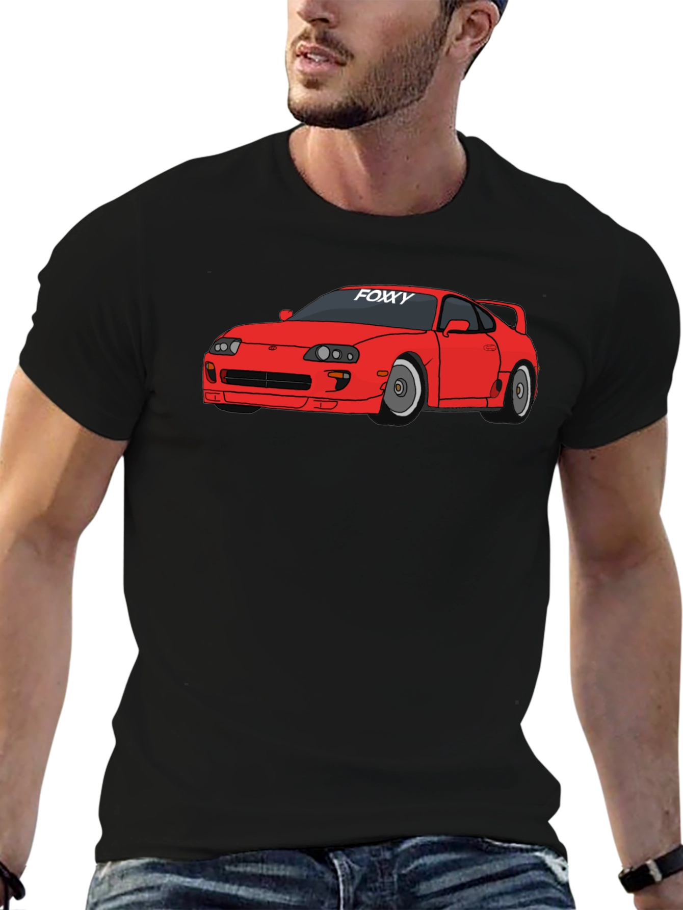 Foxy Car Graphic Tee -  Modern Style