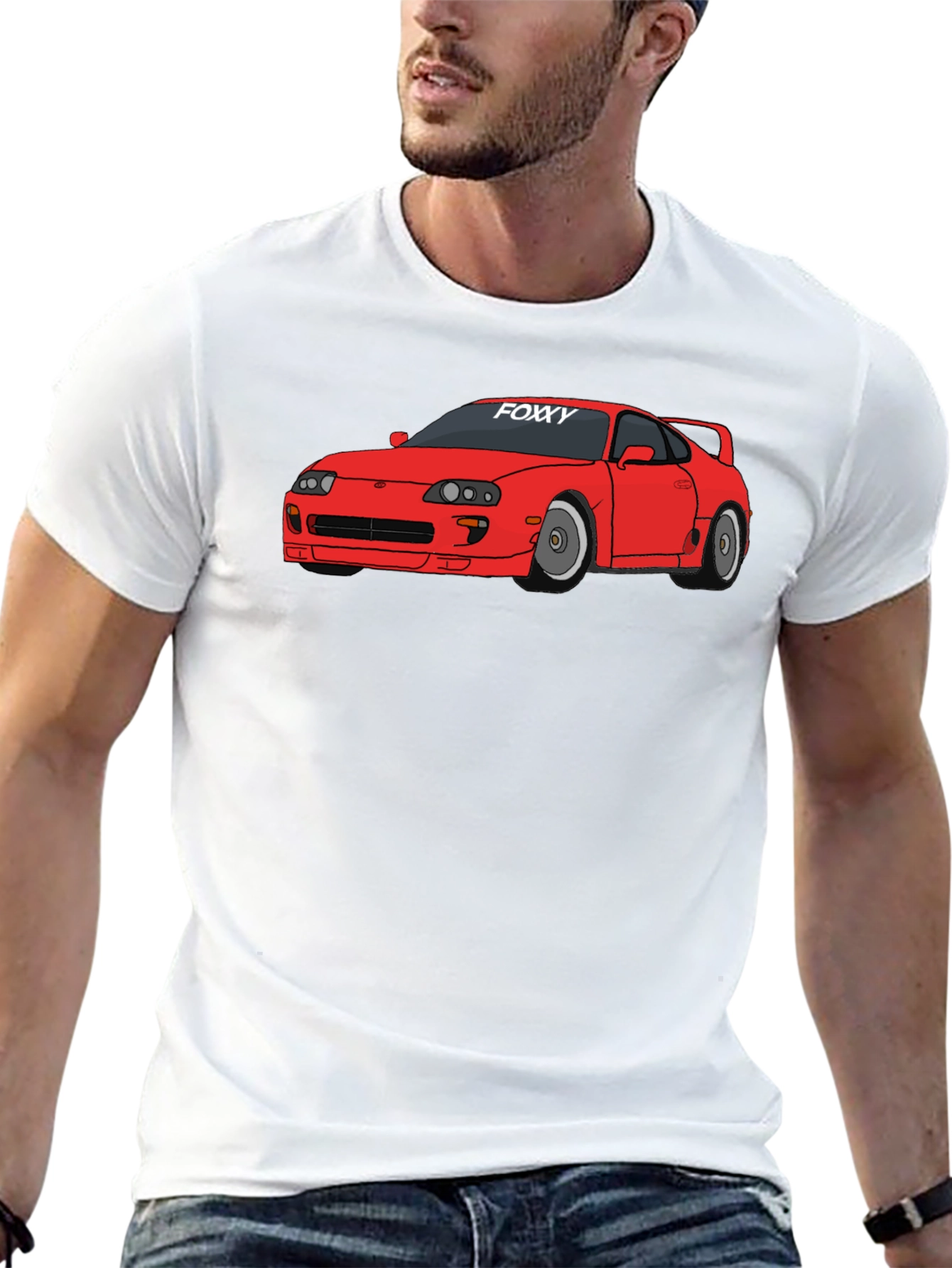 Foxy Car Graphic Tee -  Modern Style