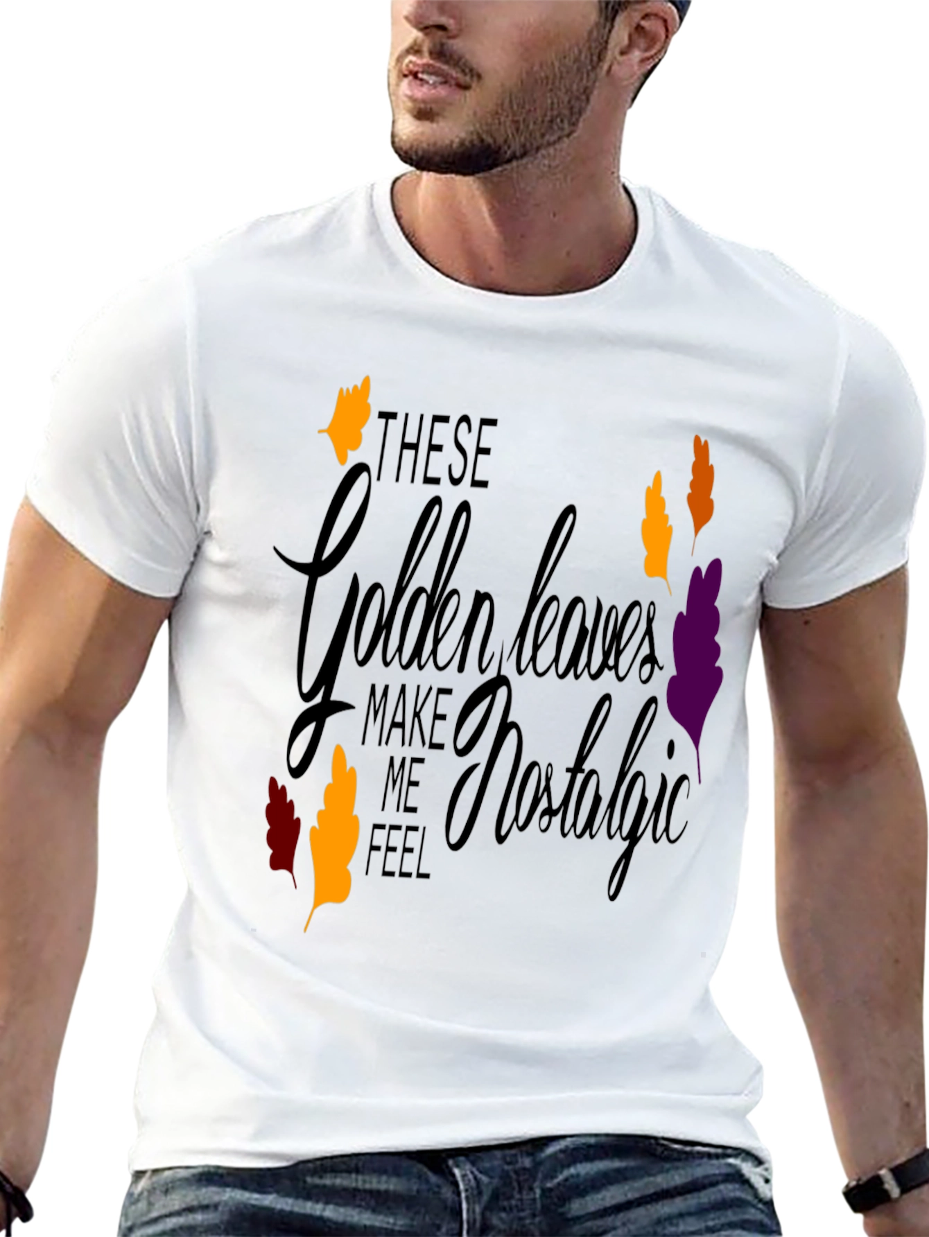 Nostalgic Golden Leaves Graphic Tee