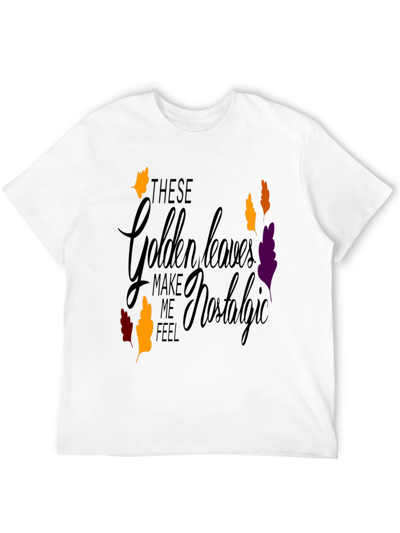 Nostalgic Golden Leaves Graphic Tee