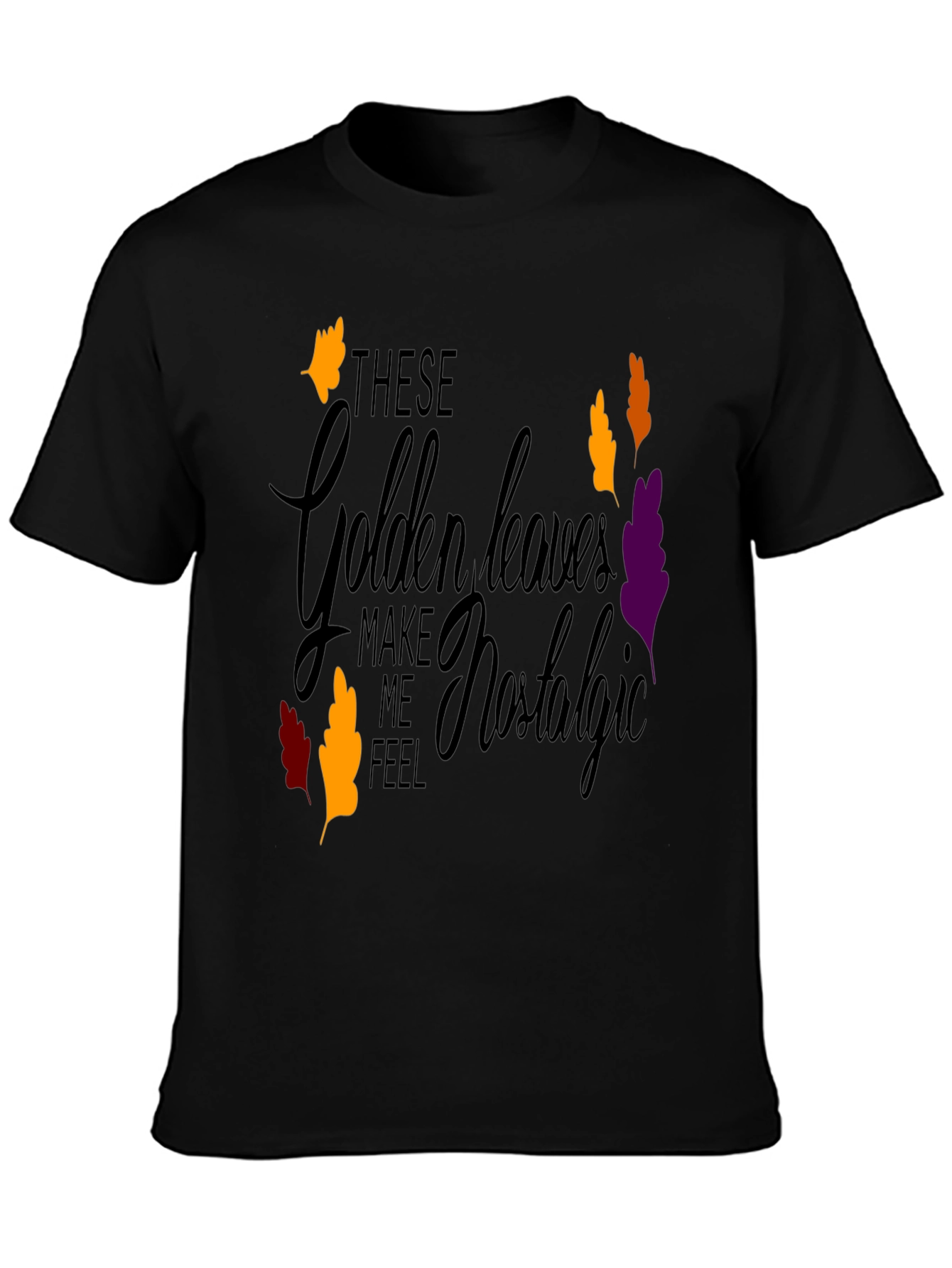 Nostalgic Golden Leaves Graphic Tee