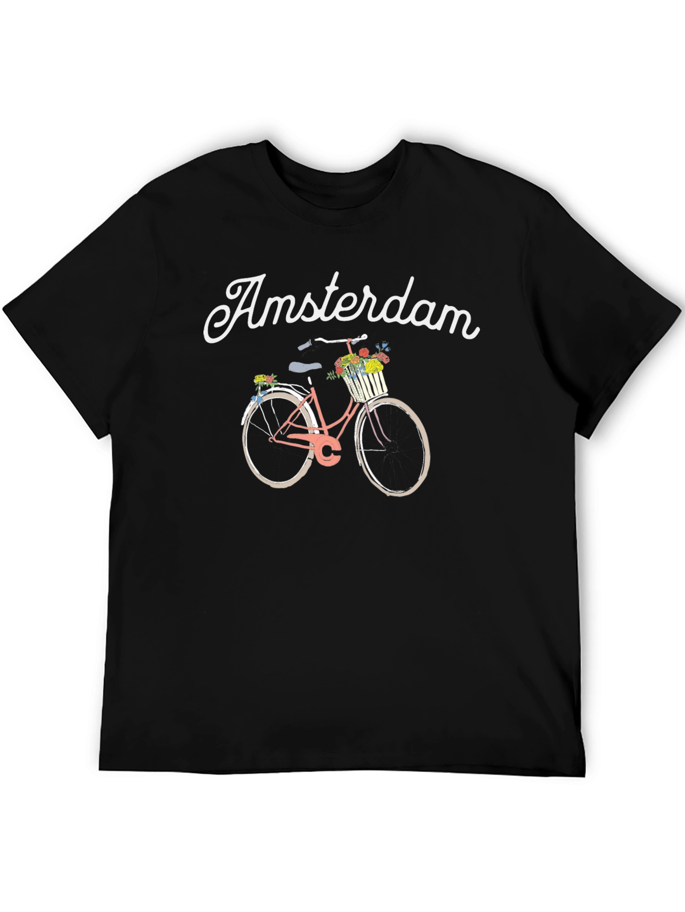 Amsterdam Bicycle Graphic T-Shirt - Black