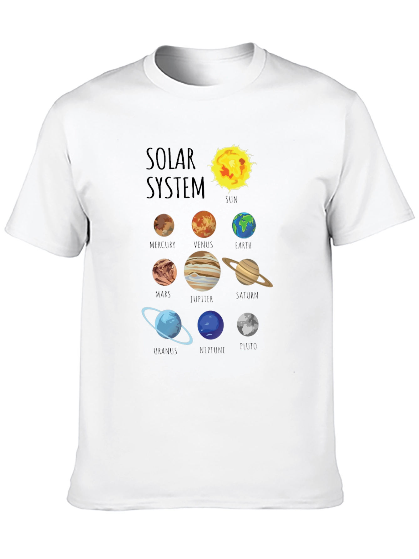 Solar System Planets Graphic T-Shirt