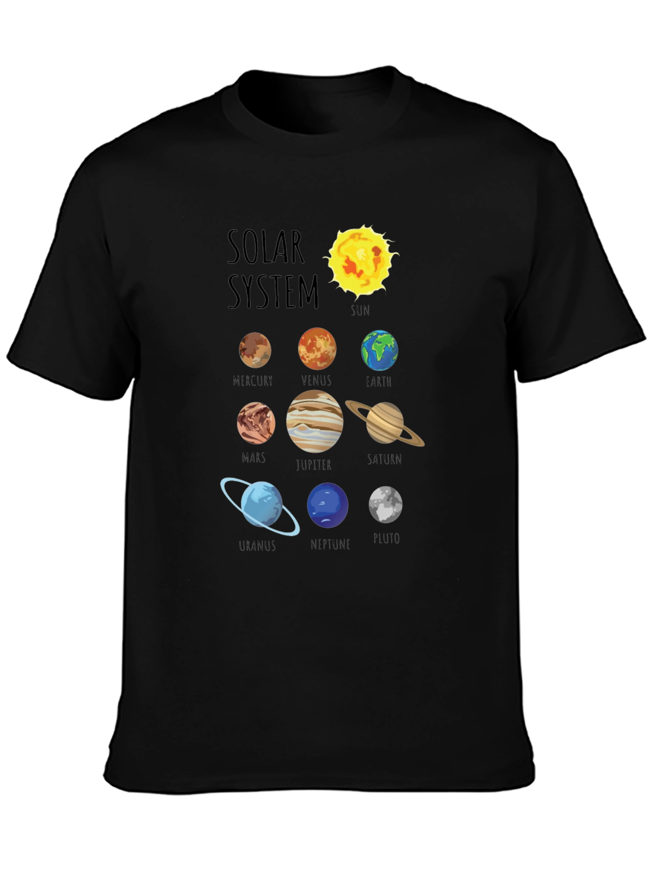 Solar System Planets Graphic T-Shirt